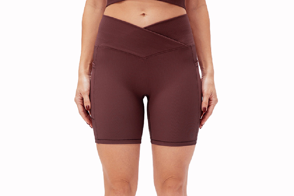 brown yoga shorts