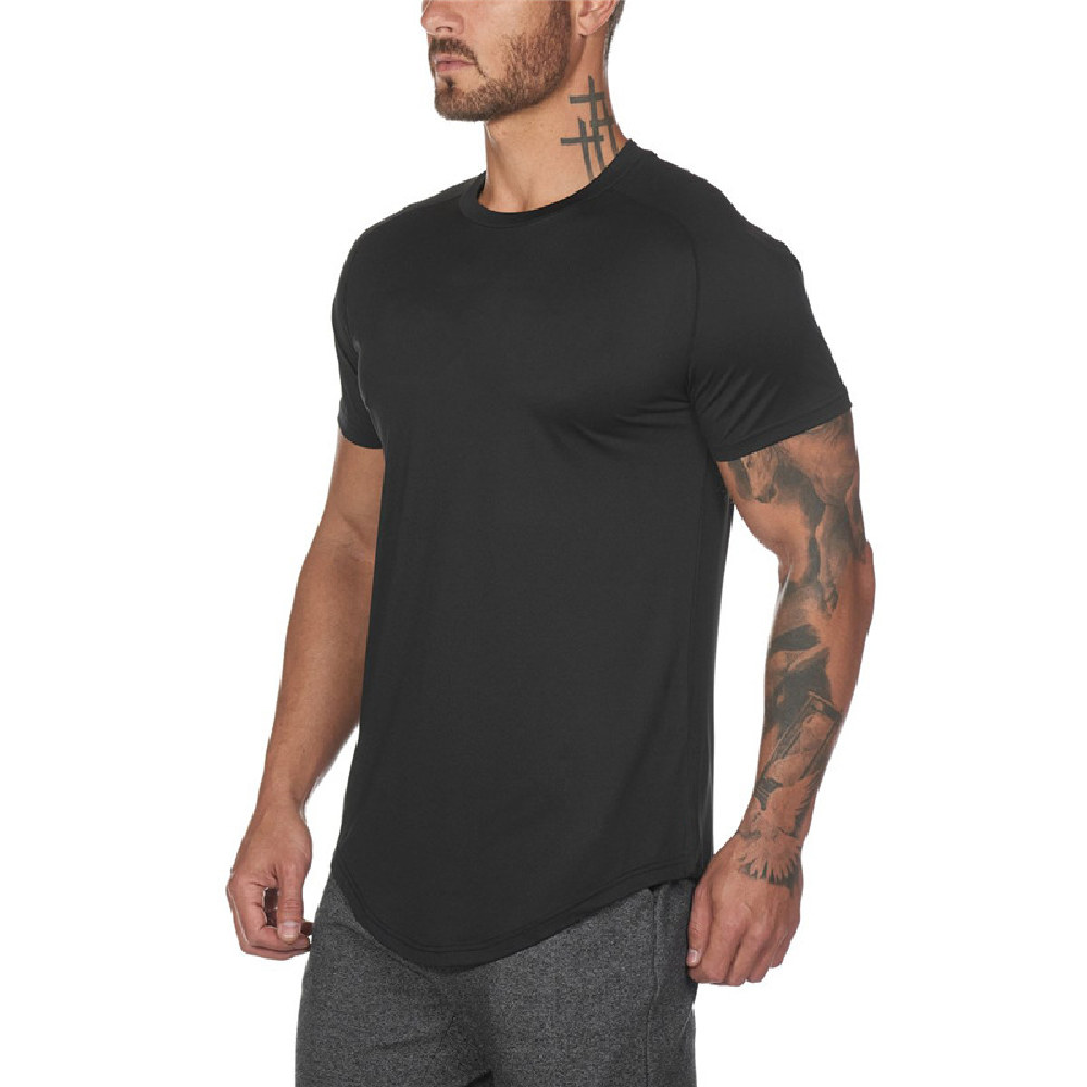 Black Mens Workout Clothing Compression Shirts