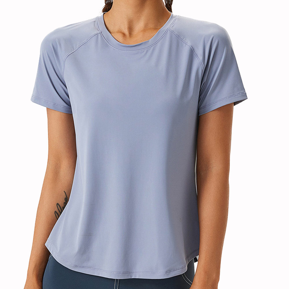 Grey Women's Workout Clothing T Shirt
