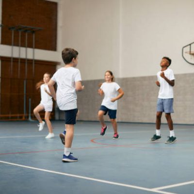 Sports Teacher with Students